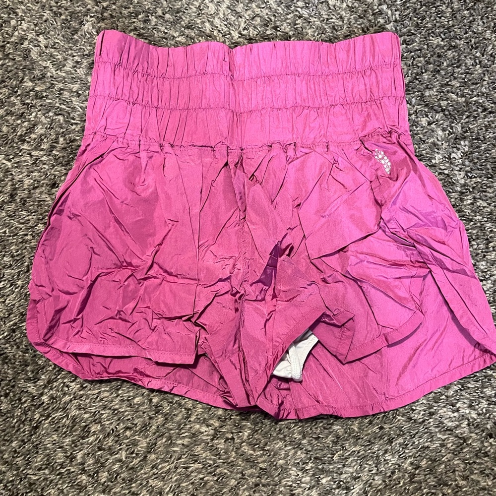 Bright pink free people movement shorts